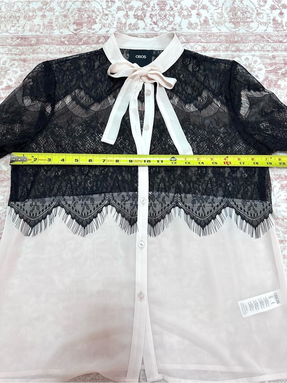 ASOS ๐ค Sheer Lace Buttoned Blouse - Picture 11 of 15